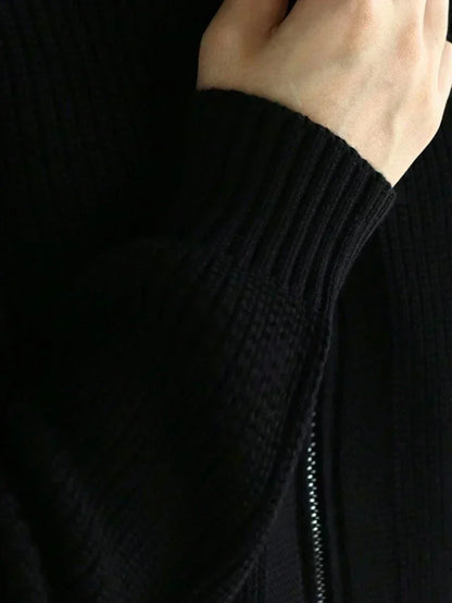 Lysegrå melange cashmere med rund hals