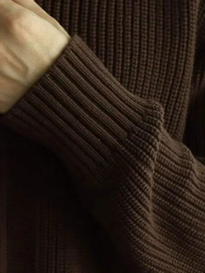 Lysegrå melange cashmere med rund hals