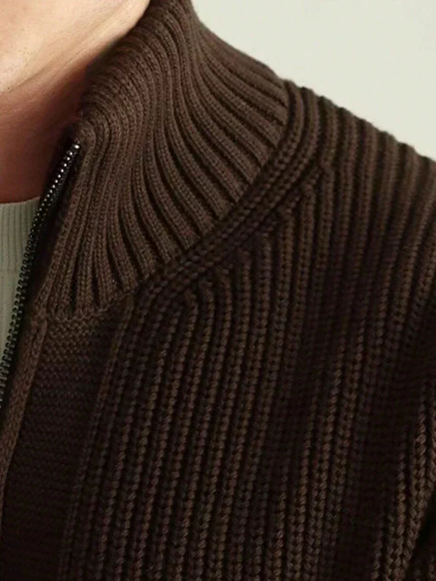 Lysegrå melange cashmere med rund hals