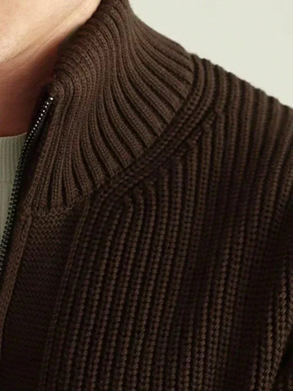 Lysegrå melange cashmere med rund hals