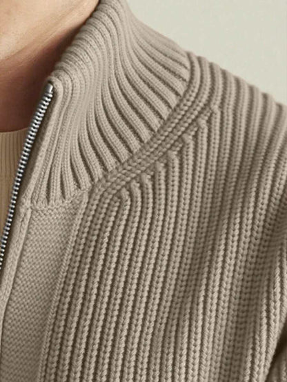 Lysegrå melange cashmere med rund hals