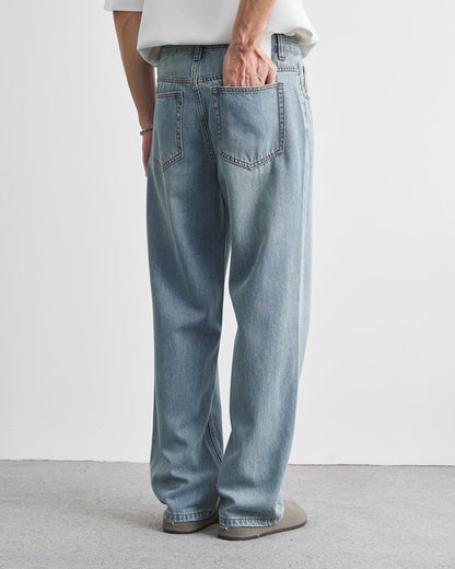 Afslappet pasform vasket jeans