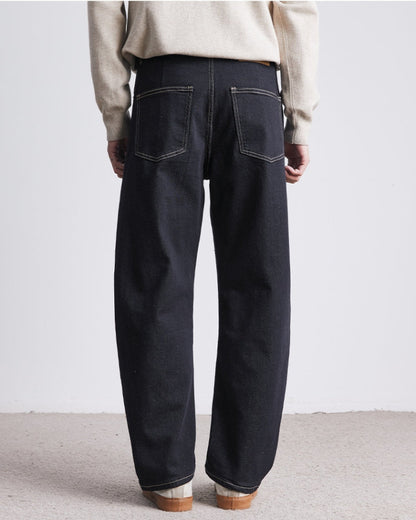 Rå indigo straight jeans
