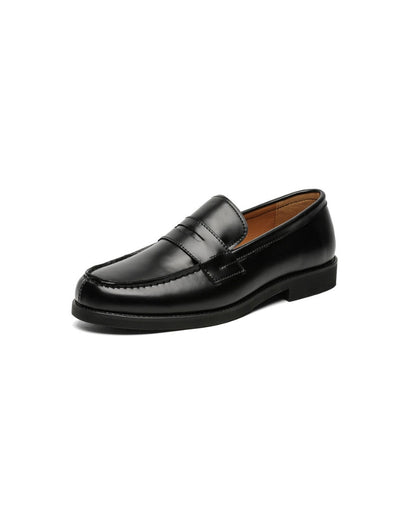 Sorte penny loafers – Læderloafers