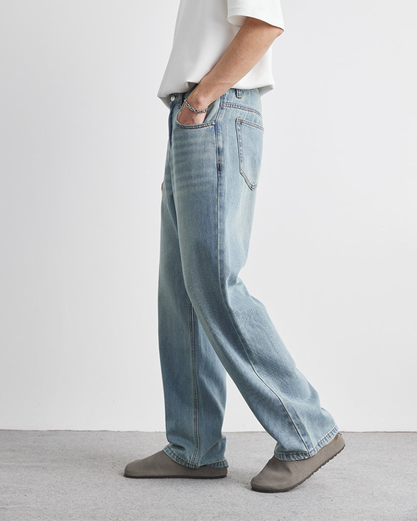 Afslappet pasform vasket jeans