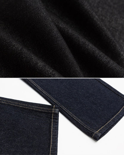 Afslappet pasform, wide-leg sorte skyllejeans