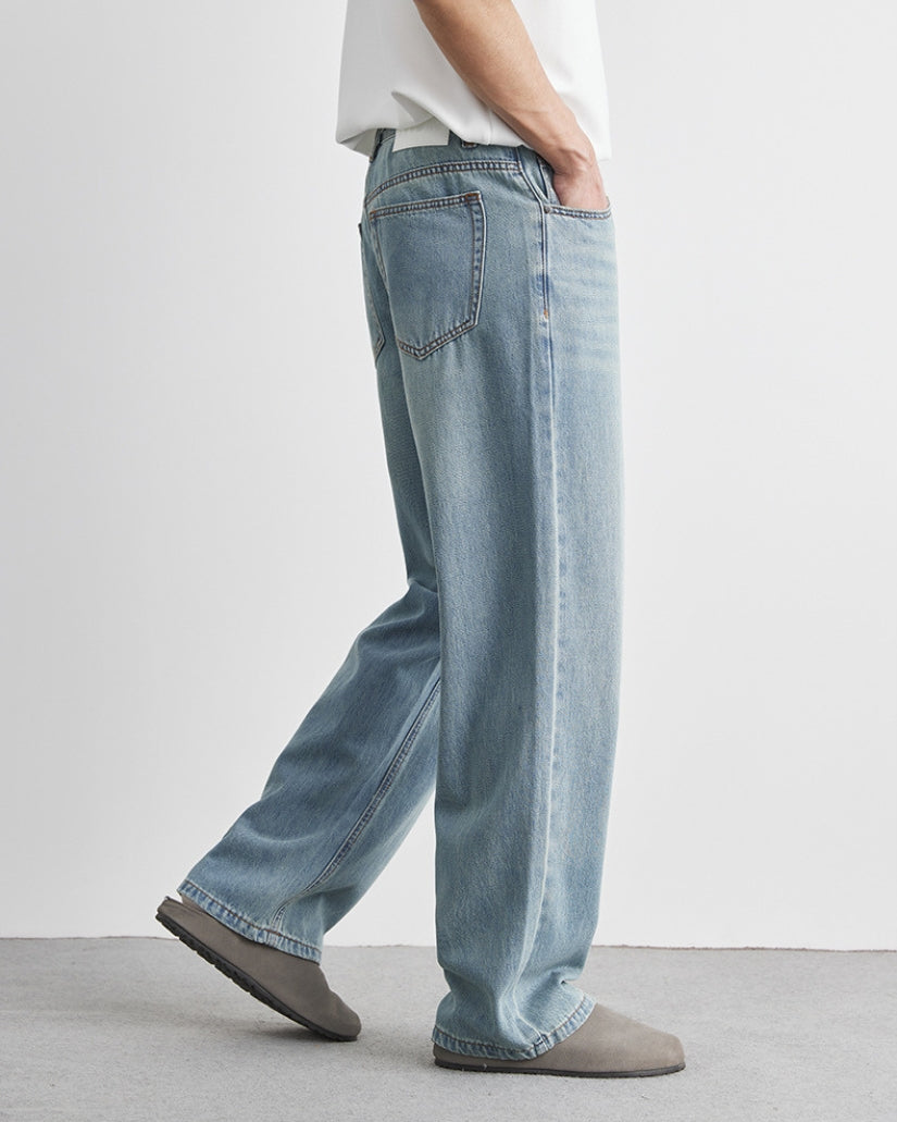 Afslappet pasform vasket jeans