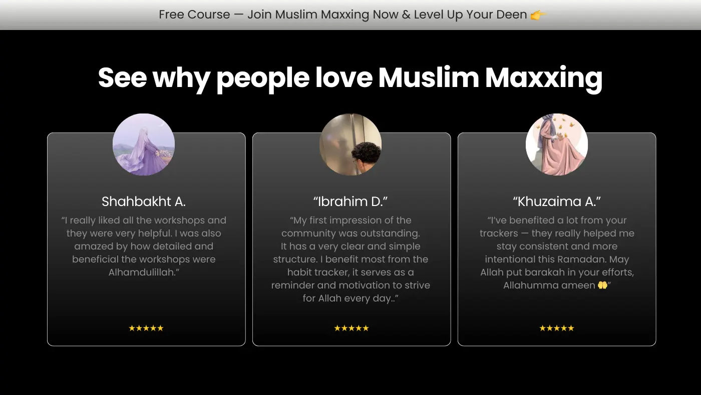 Muslim Maxxing Skool Community Muslim Maxxing Tracker