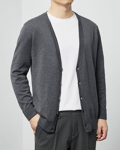 Mimaike Essential V-hals strikket cardigan
