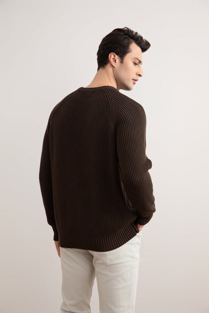 Brun engelsk rib-strik