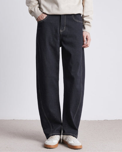 Rå indigo straight jeans