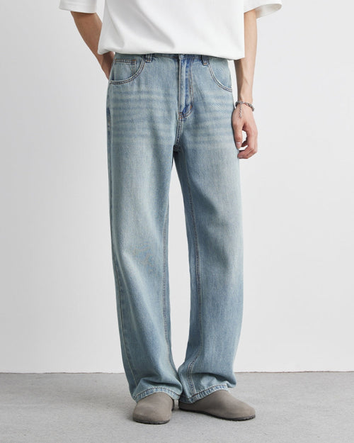 Afslappet pasform vasket jeans