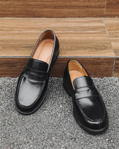 Sorte penny loafers – Læderloafers