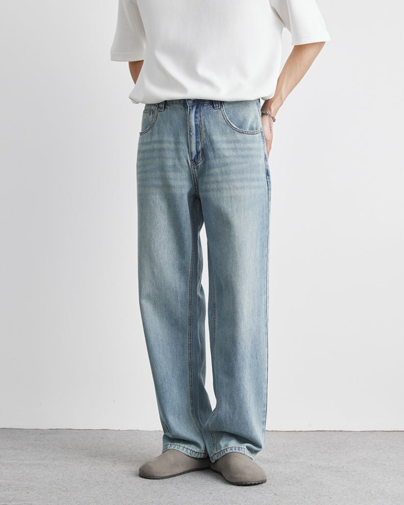 Afslappet pasform vasket jeans