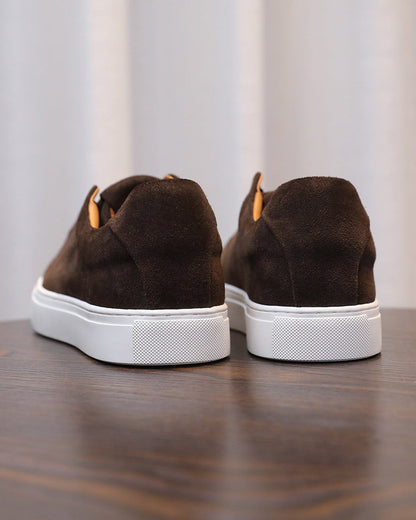 Bløde, smidige lavtop-sneakers i brunt