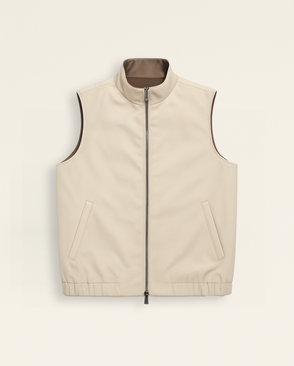 Omvendt vest – sort / beige