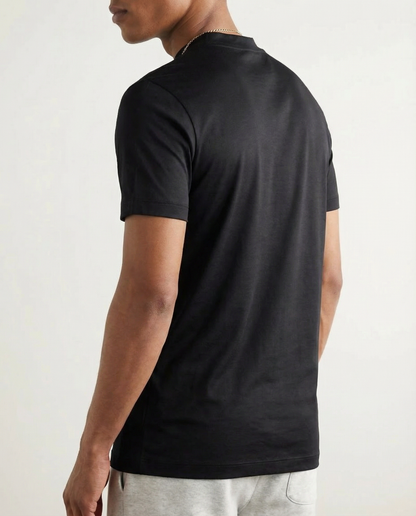 Blank poleret T-shirt med runde ærmer