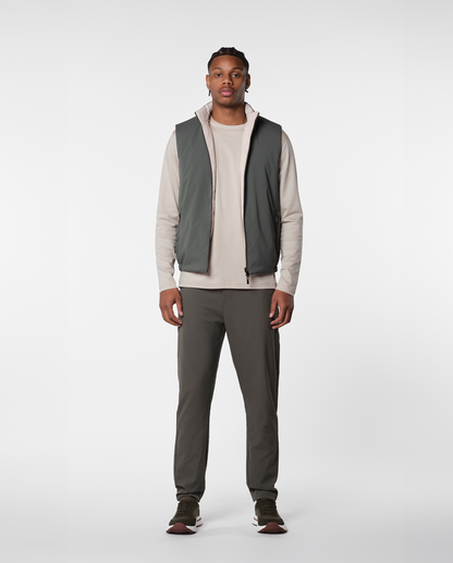 Konvertibel vest – grøn/beige