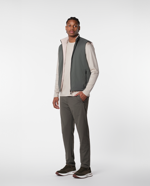 Konvertibel vest – grøn/beige