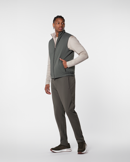 Konvertibel vest – grøn/beige