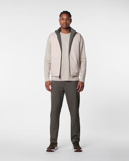 Konvertibel vest – grøn/beige