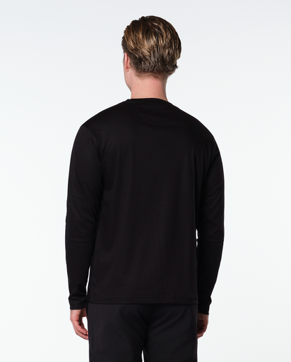 Sort sidebånds-T-shirt