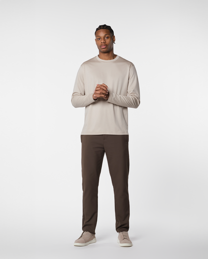 En luksuriøs strikket T-shirt i beige