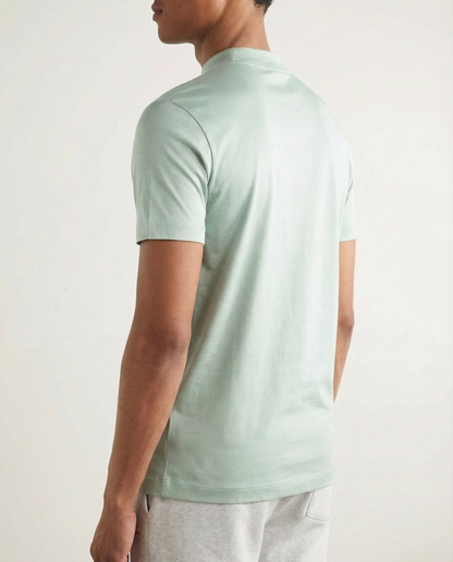 Blank poleret T-shirt med runde ærmer