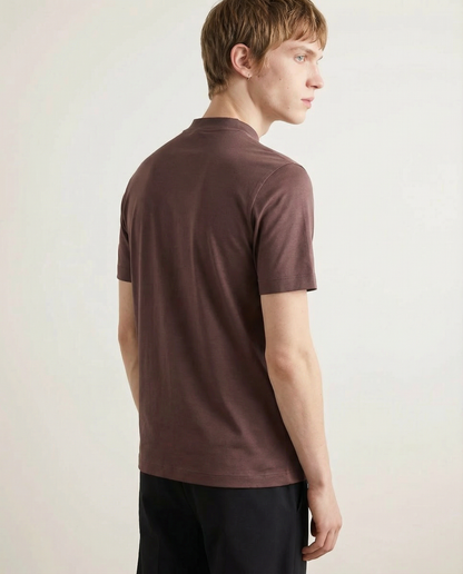 Blank poleret T-shirt med runde ærmer