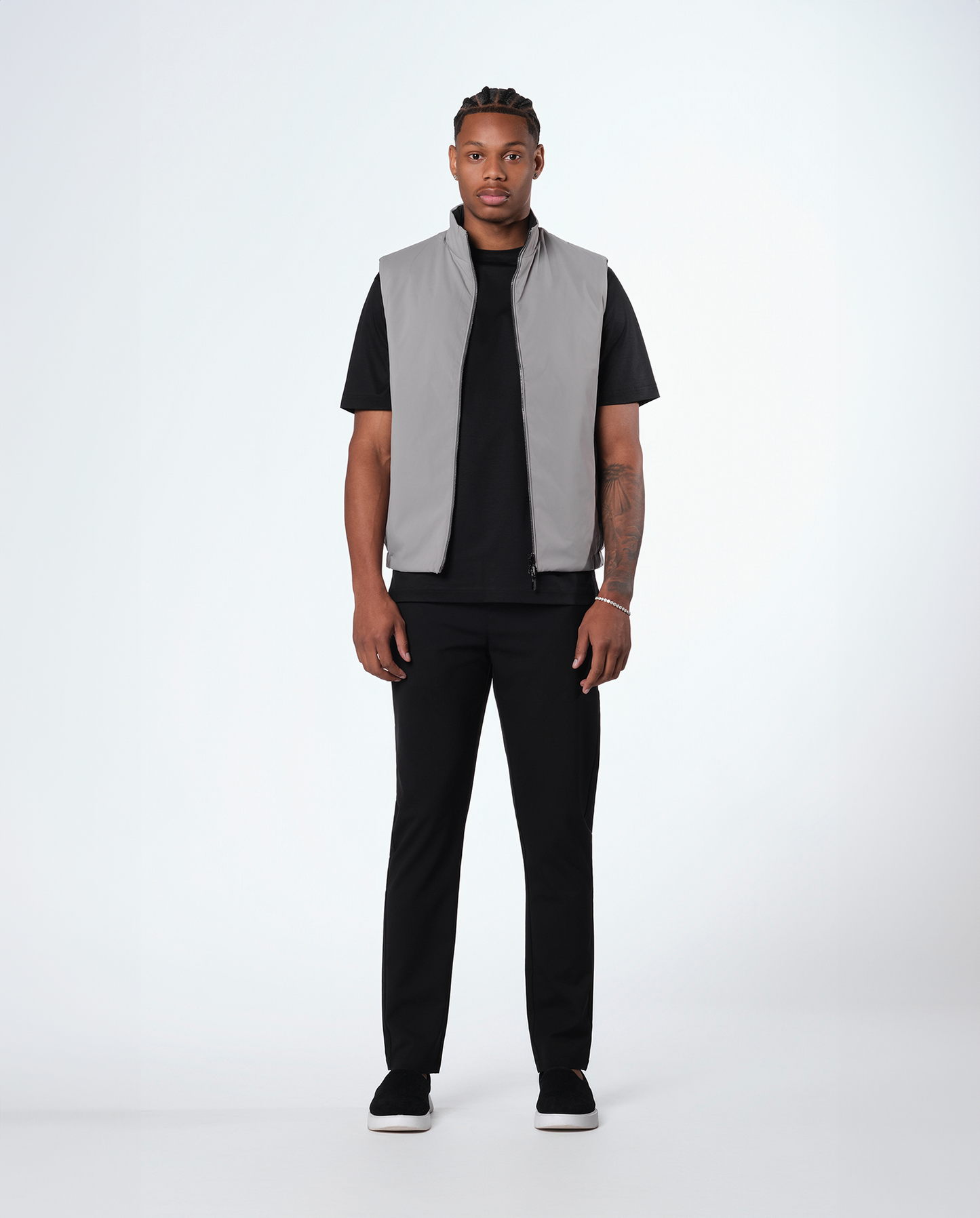 Sort / grå reversibel vest