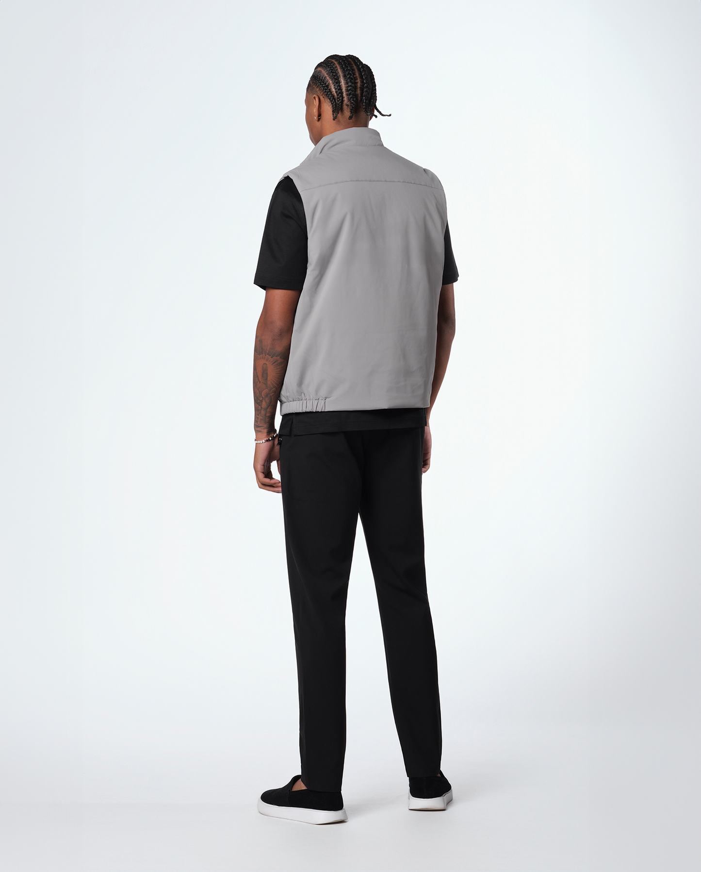 Sort / grå reversibel vest