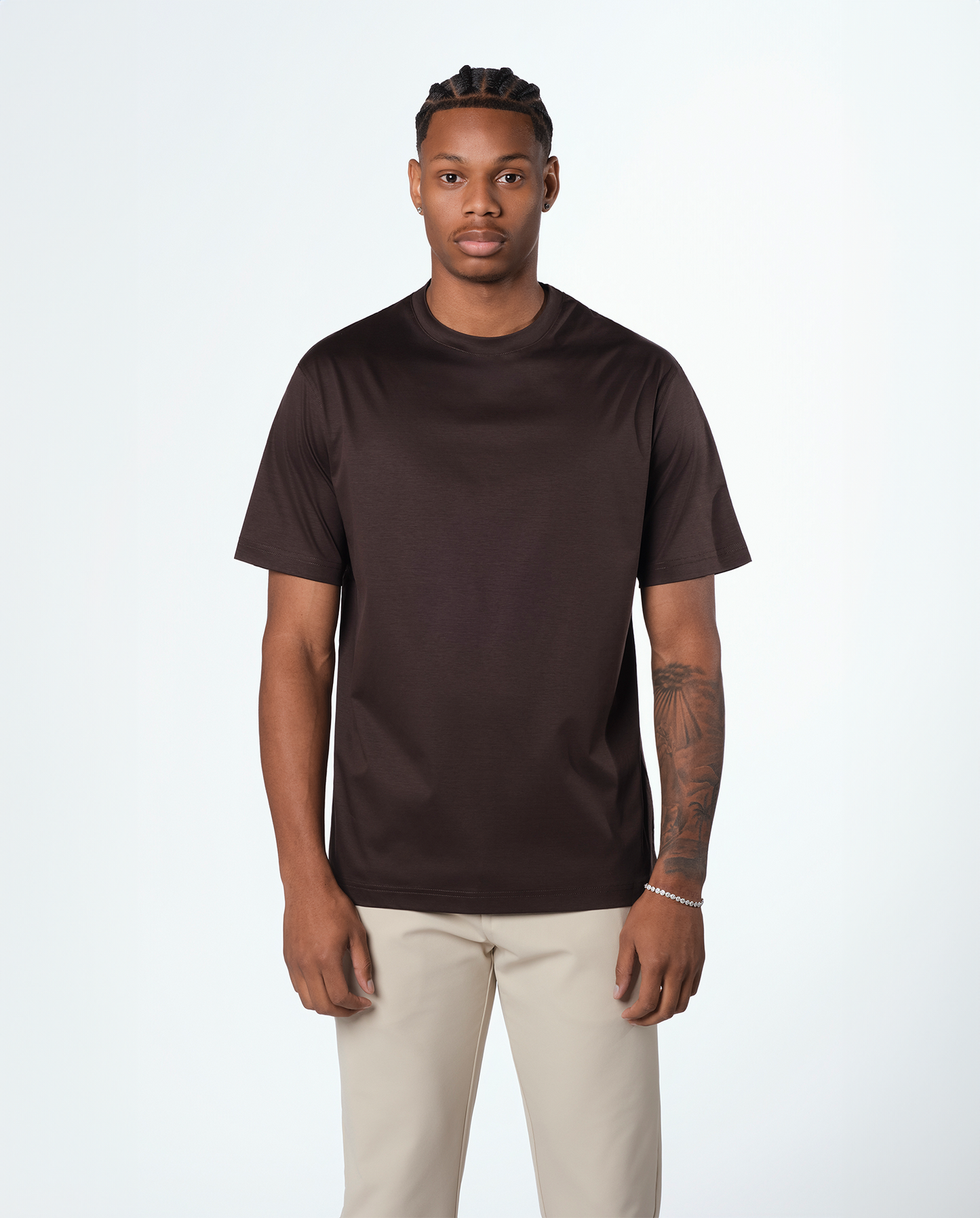 LUXUS T-SHIRT - BRUN