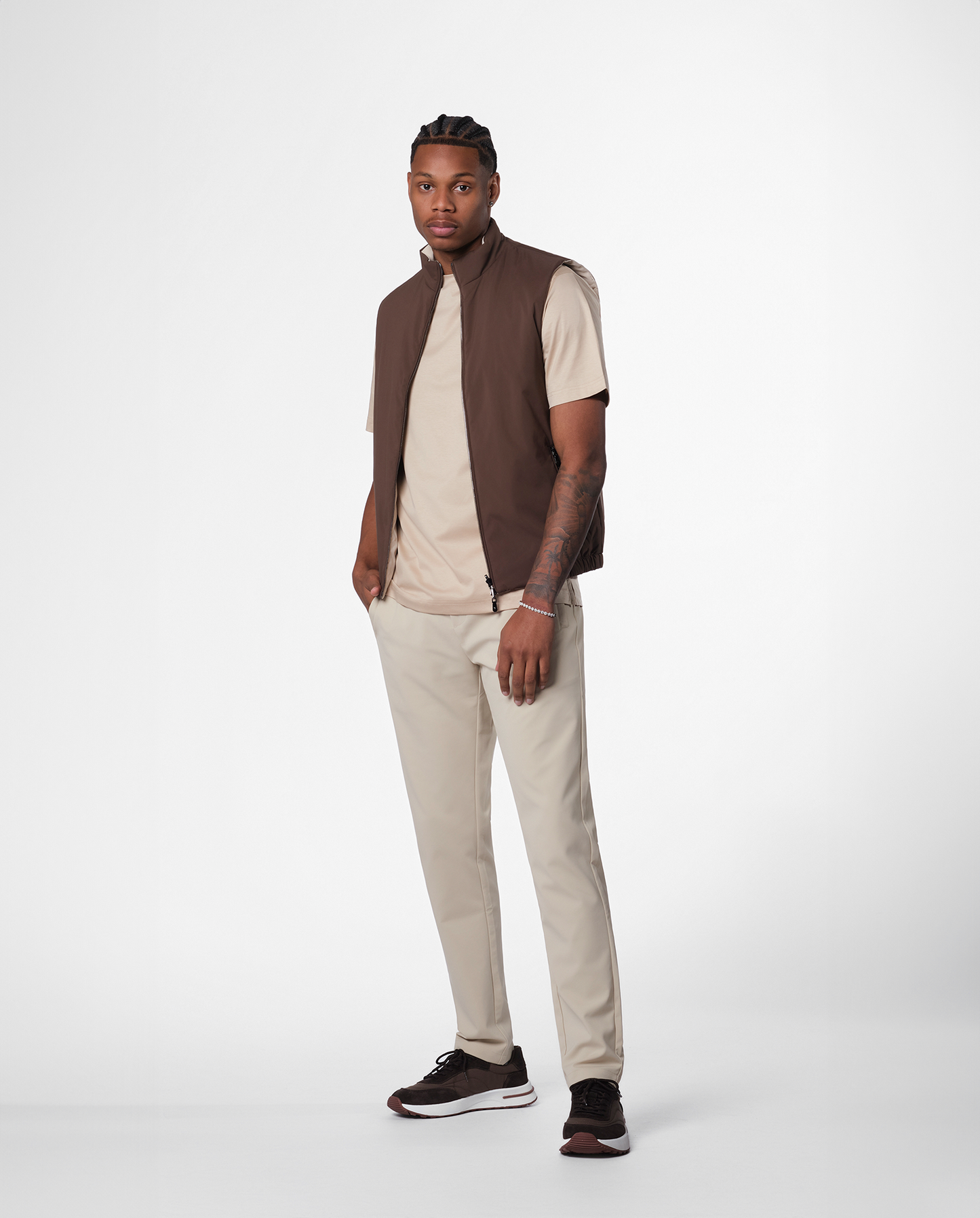 Omvendt vest – sort / beige