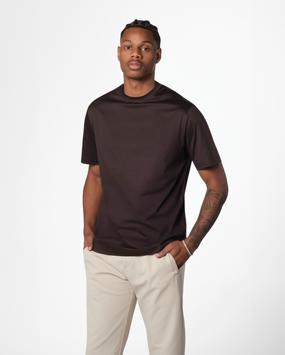 LUXUS T-SHIRT - BRUN