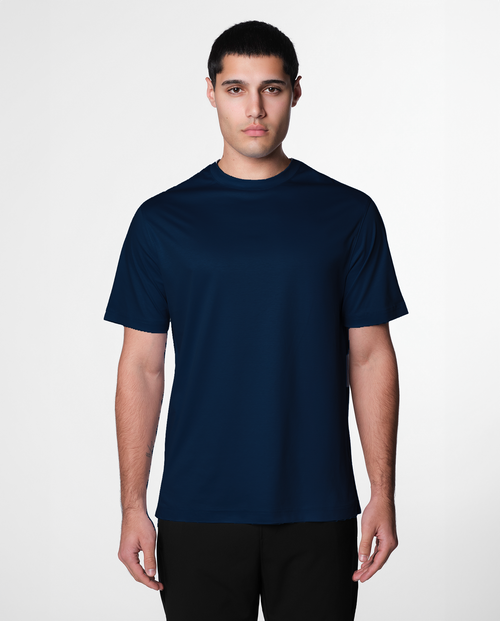 LUXUS T-SHIRT - MØRK BLÅ