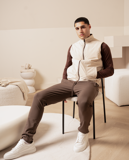 Omvendt vest – sort / beige