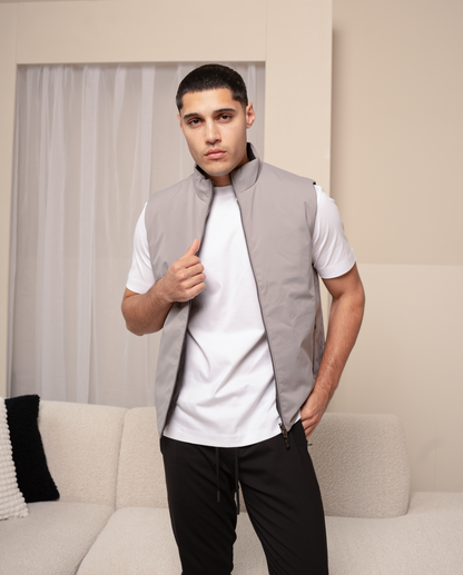 Sort / grå reversibel vest