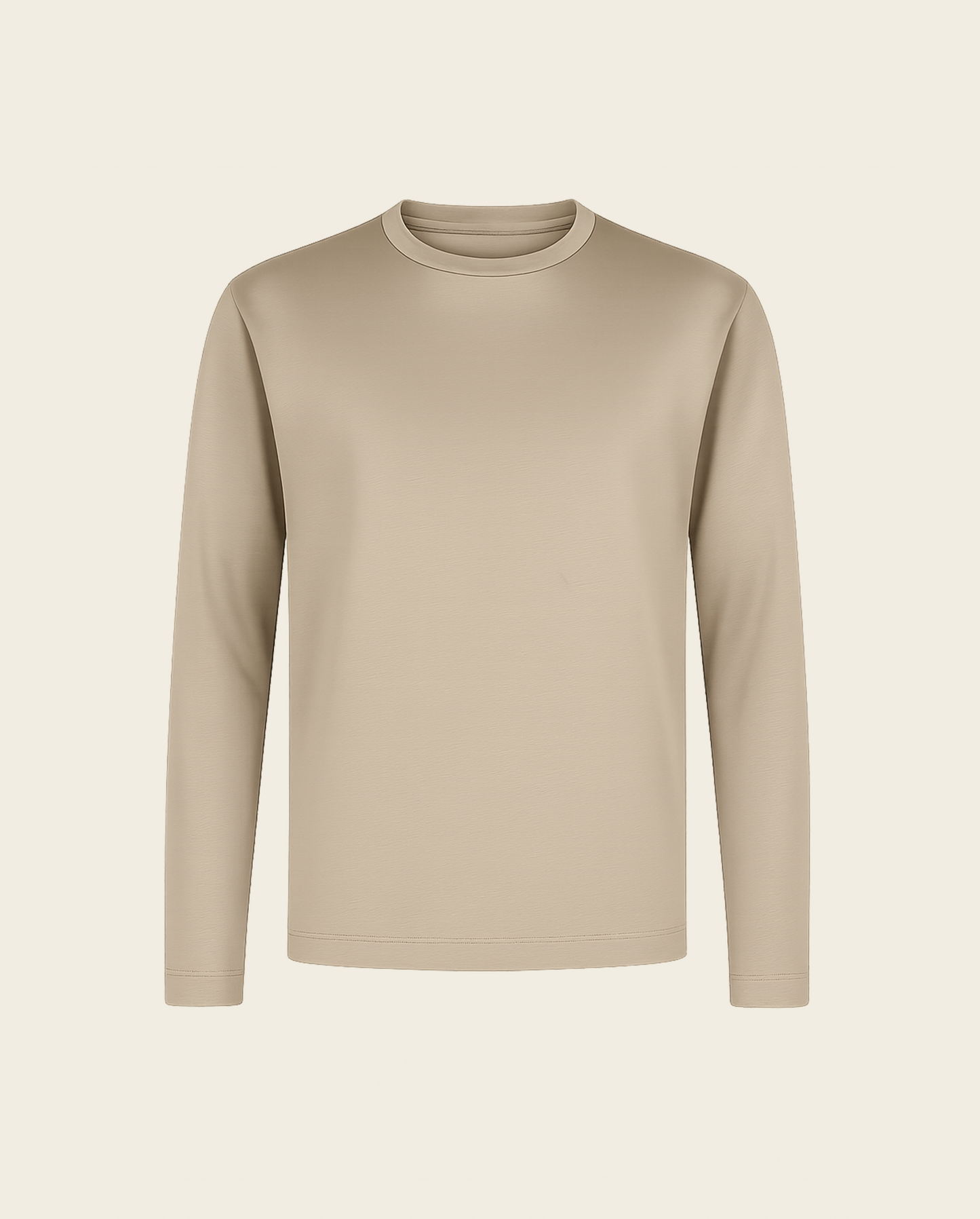 En luksuriøs strikket T-shirt i beige