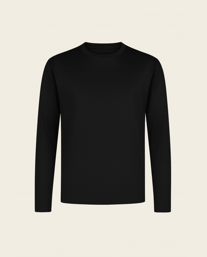 Sort sidebånds-T-shirt