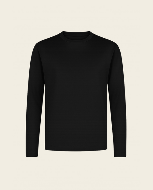 Sort sidebånds-T-shirt