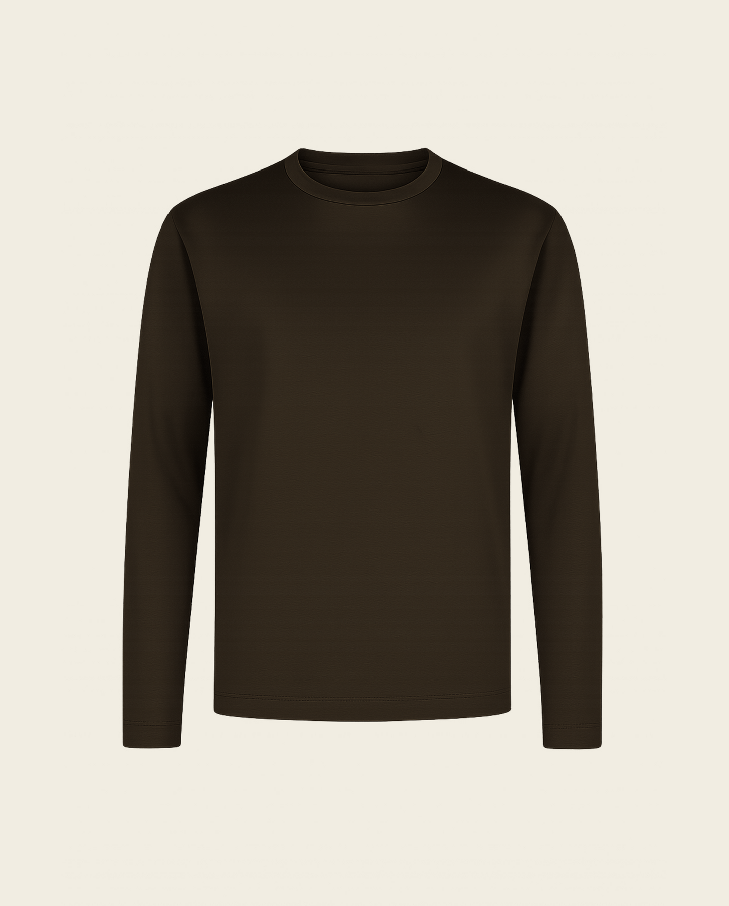 LYXIG T-SHIRT MED SIDESPALTER - BRUN