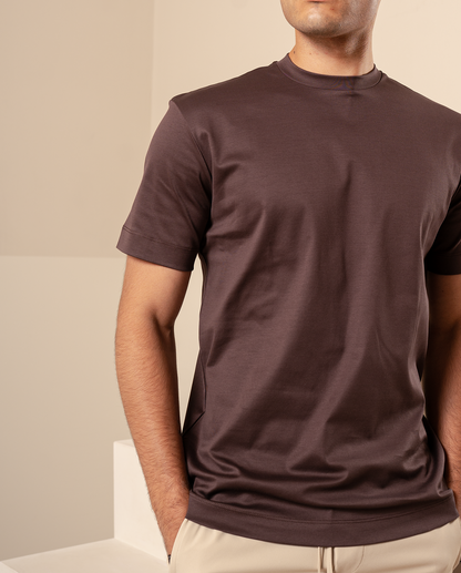 LUXUS T-SHIRT - BRUN