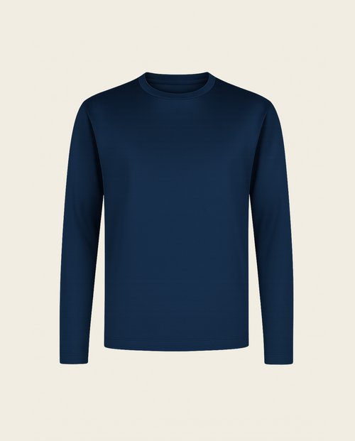 Navy Blå Lace Side T-Shirt